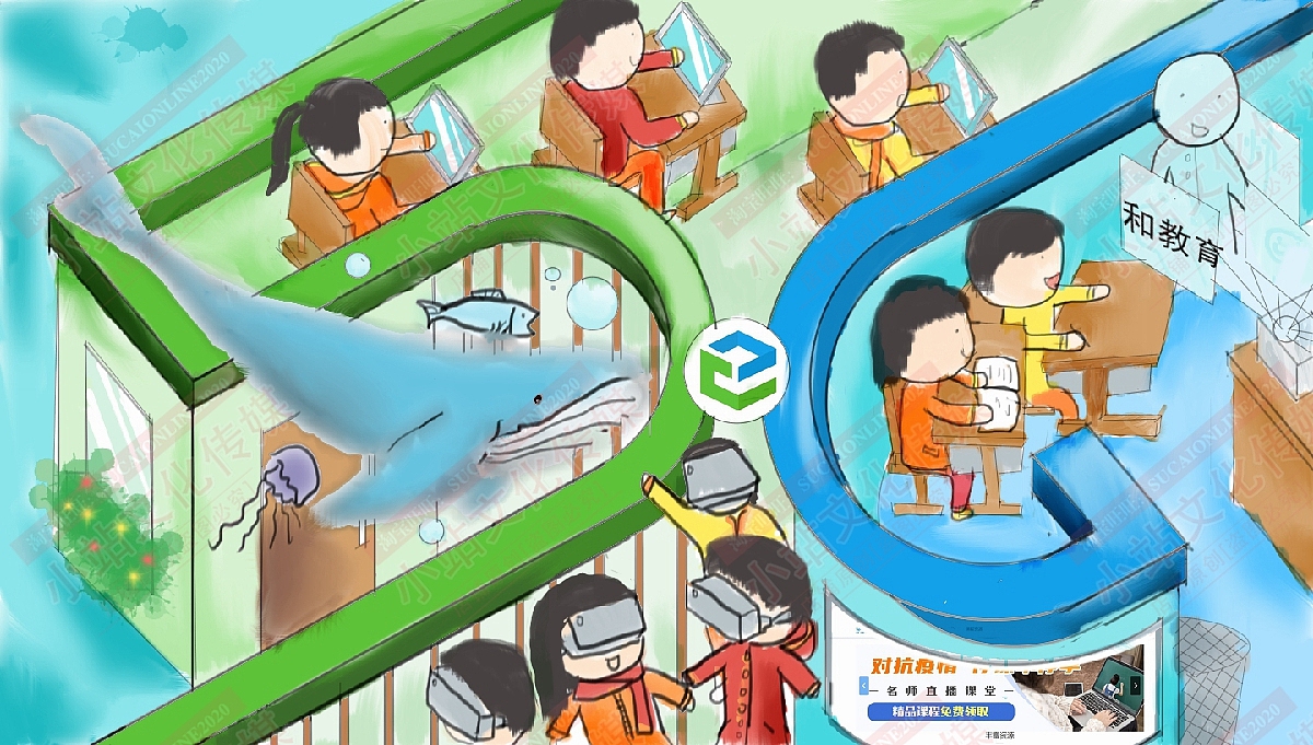 和教育电脑绘画（图ZMjM1OTMzNTQ0） - 艺术插画 - 站酷设计师sucaionline原创素材 - 站酷ZCOOL