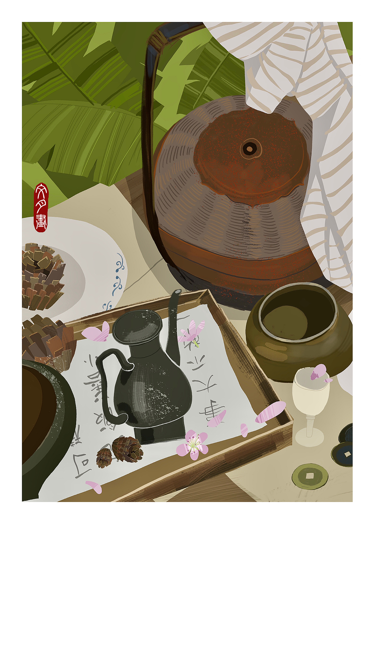 人间有味是清欢（二）（图ZMjQ0MjAzMjI4） - 商业插画 - 站酷设计师文月Ann原创素材 - 站酷ZCOOL