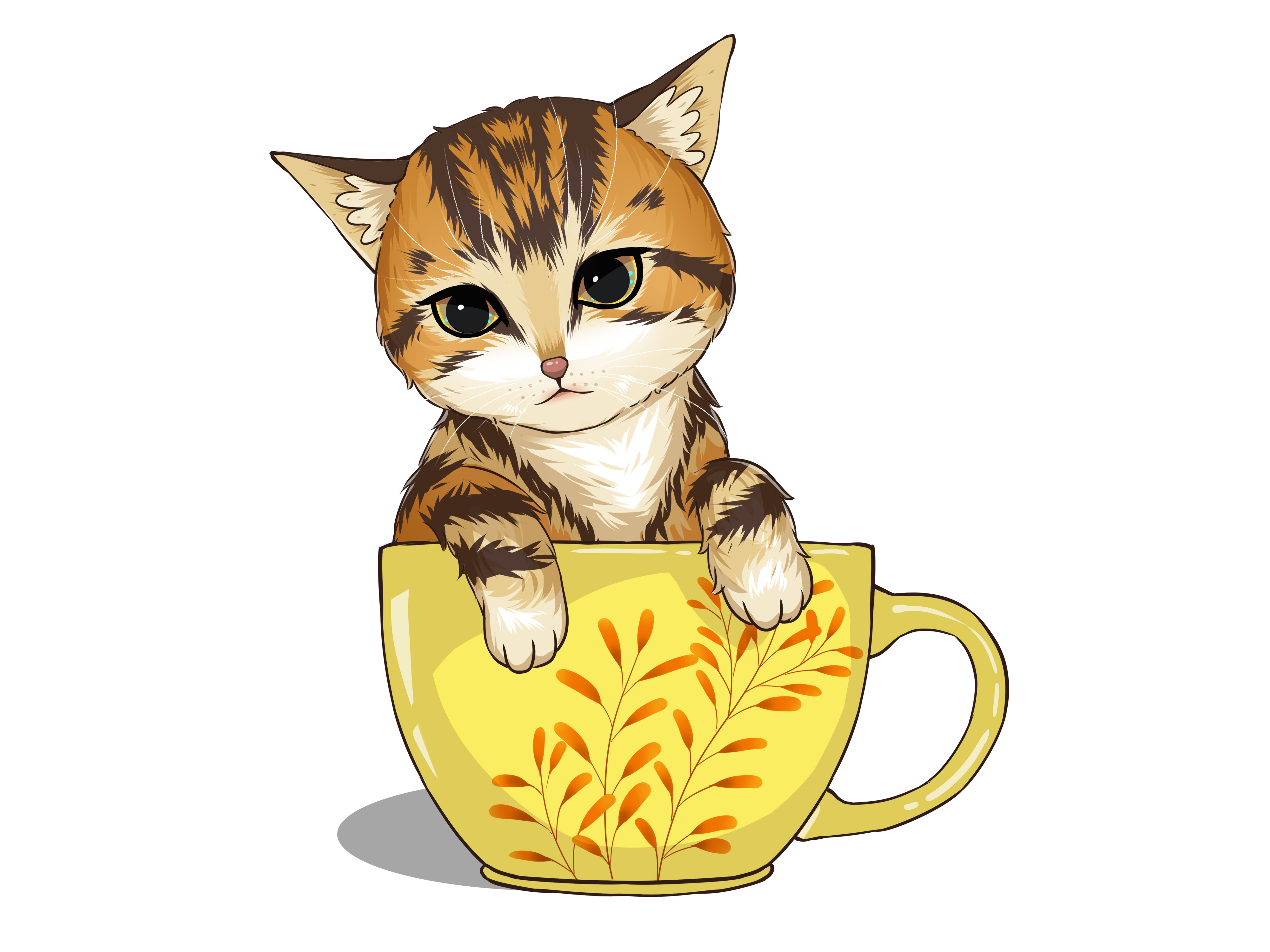 茶杯猫 设计图__动漫人物_动漫动画_设计图库_昵图网nipic.com
