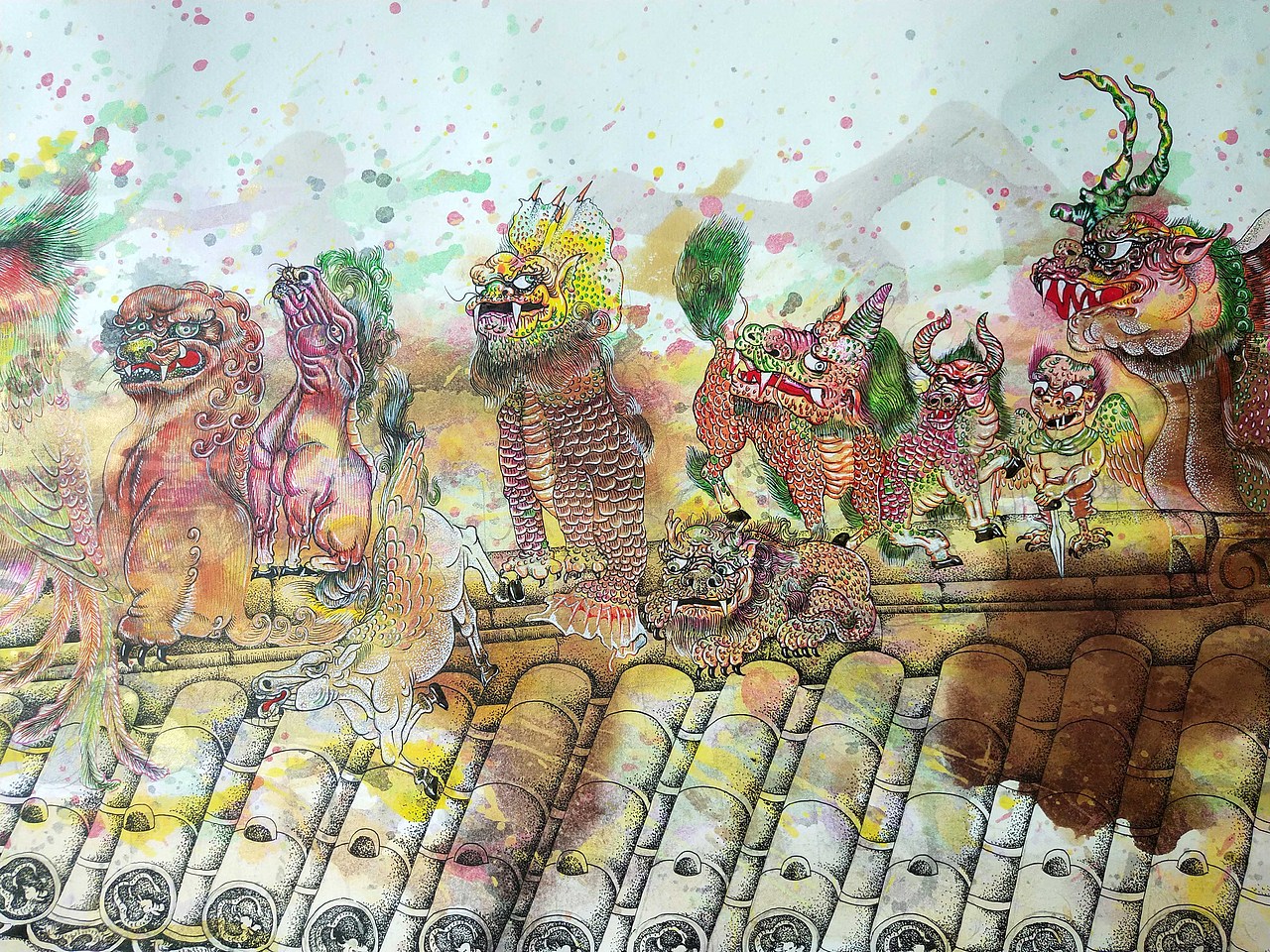 山海经异兽系列之故宫太和殿十大神兽（图ZMjIzODM5MDAw） - 绘画 - 站酷设计师慧琼原创素材 - 站酷ZCOOL