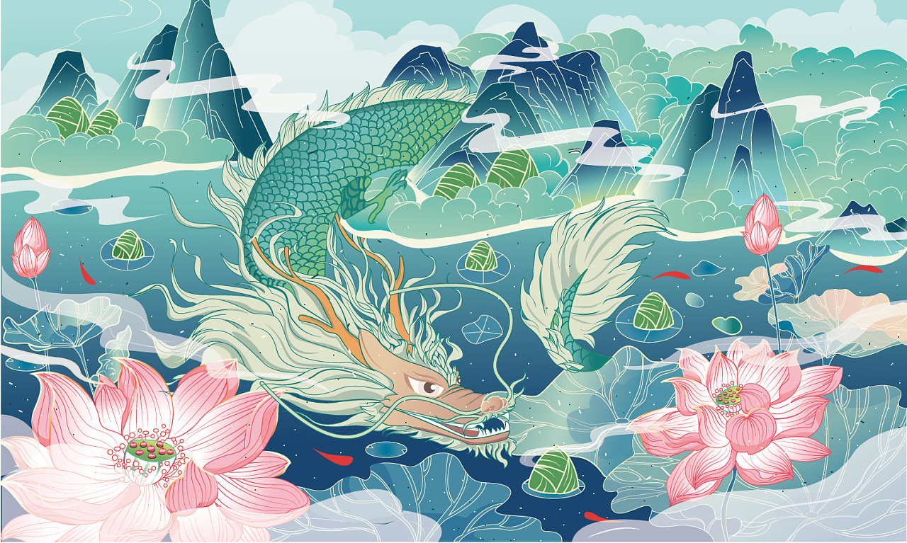 端午国风插画设计