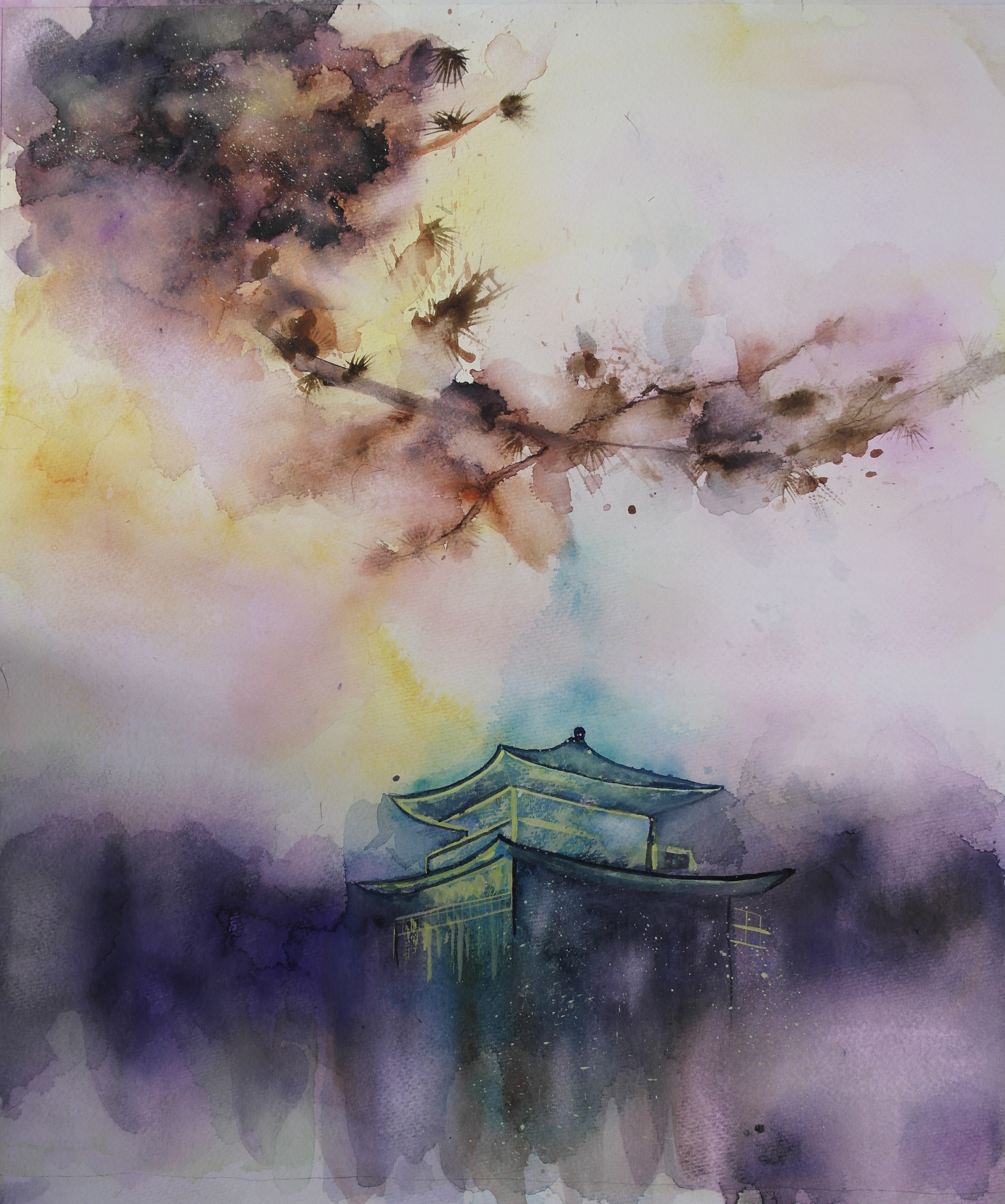 写意日式建筑水彩画|纯艺术|绘画|喵斯坦 - 临摹作品 - 站酷 (zcool)