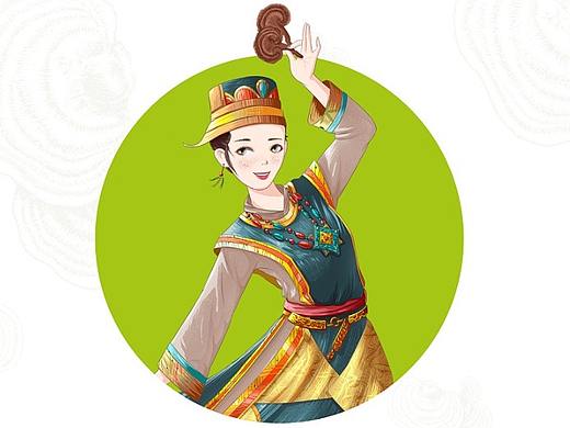 西藏林芝---藏式包装设计#藏式设计/插画