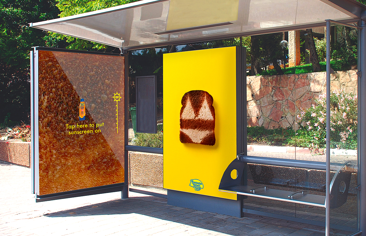 BananaBoat创意广告|晒伤的小面包