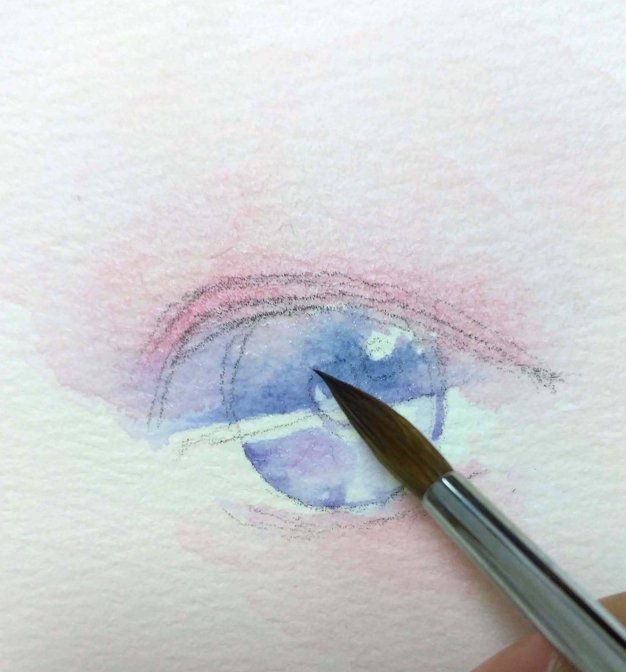 水彩画动漫眼睛