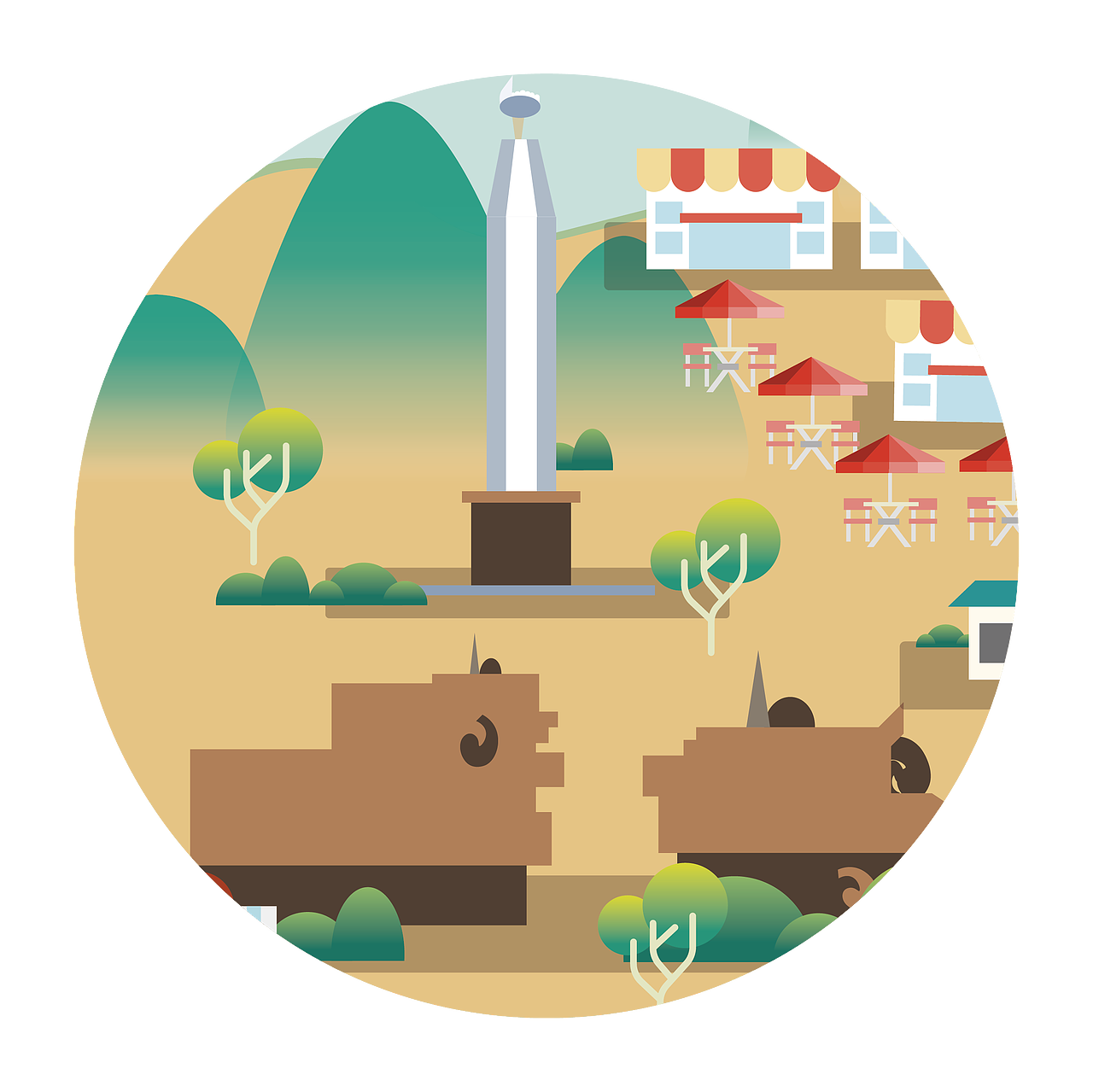 插画地图——长兴（图ZMTk4NDY5MjQ4） - 概念设定 - 站酷设计师圆小小原创素材 - 站酷ZCOOL