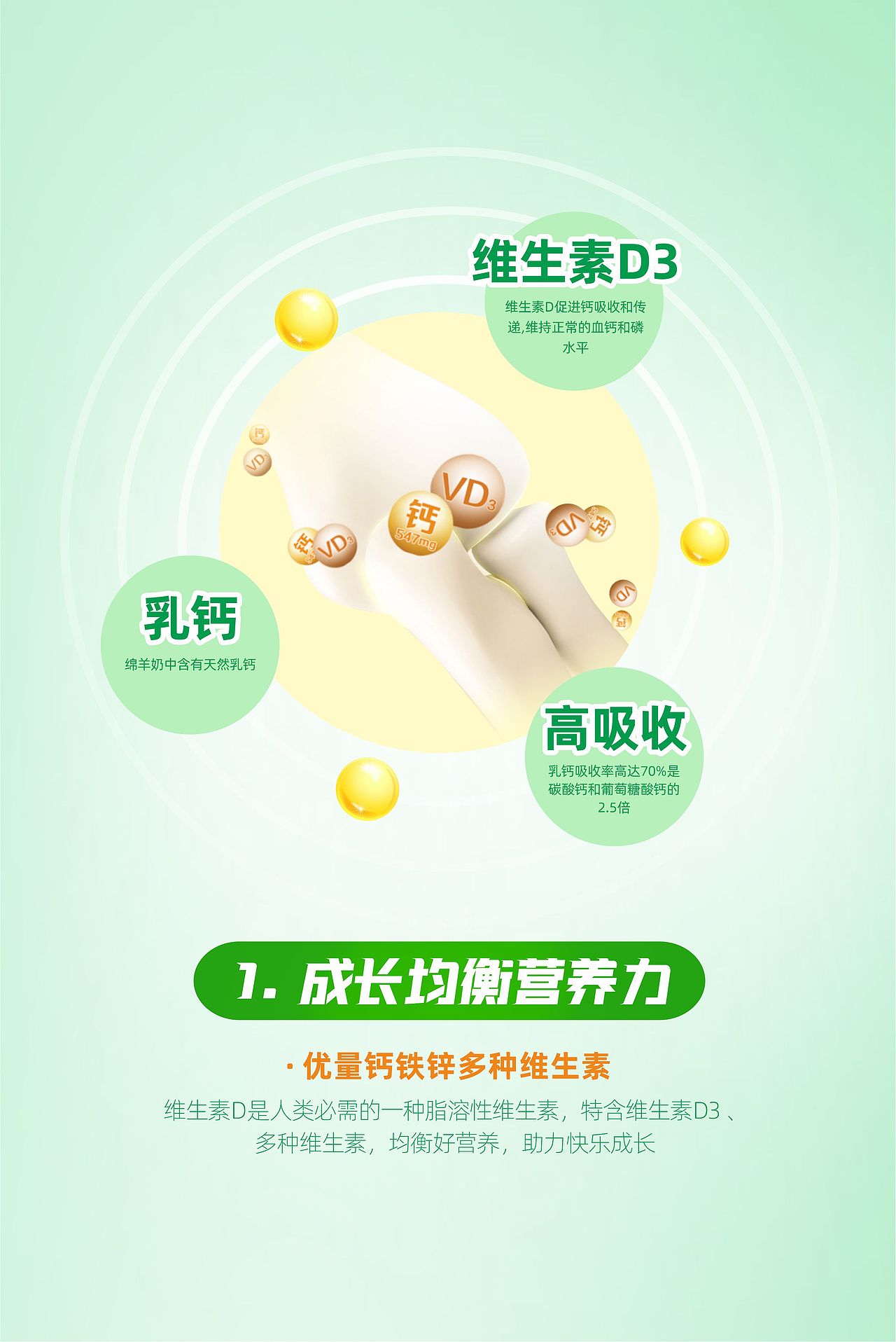 儿童成长羊奶粉包装设计