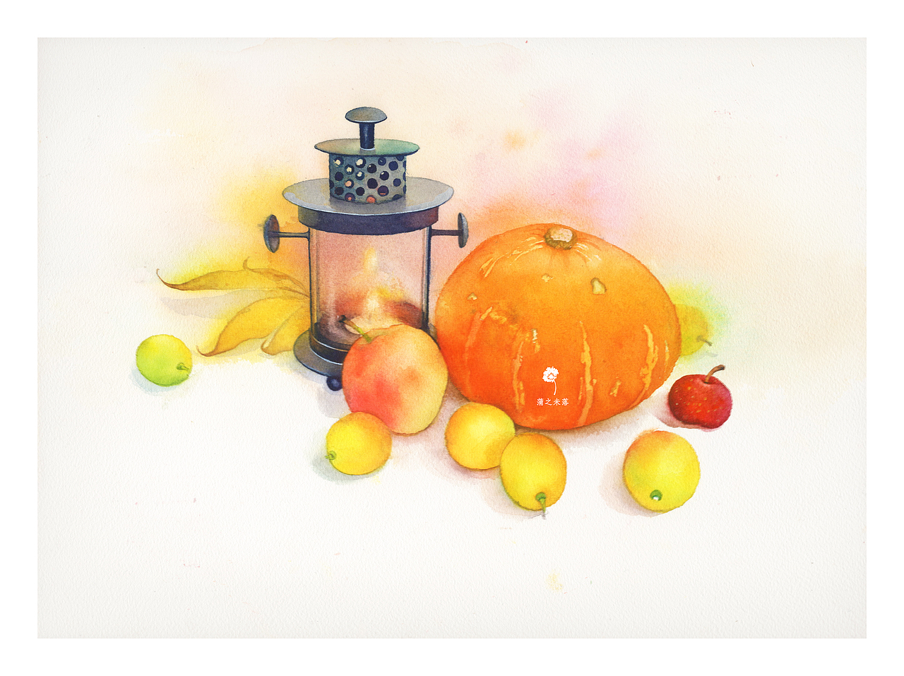 水彩手绘万圣节南瓜物品篇vol5