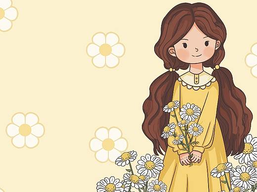 可可爱爱小女孩（个人主页-ZNTI0Njc3ODA=） - 儿童插画 - 站酷设计师K莫菲子原创素材 - 站酷ZCOOL