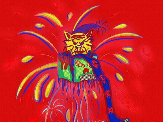 涂鸦插画-老虎贺新年（个人主页-ZNTc2NTk1Njg=） - 商业插画 - 站酷设计师一託原创素材 - 站酷ZCOOL