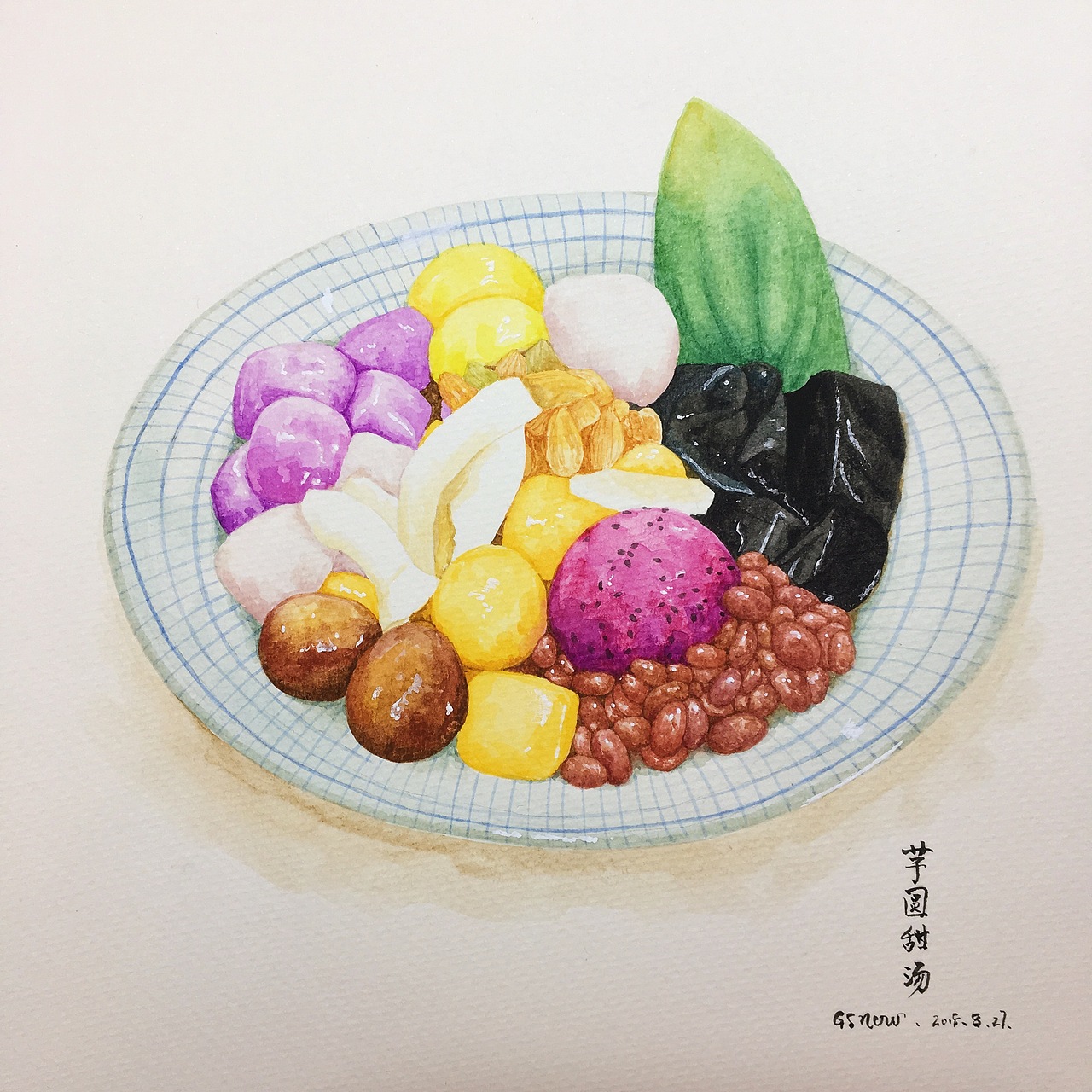 芋圆甜汤|插画|商业插画|gsnowart_原创作品-站酷zcool