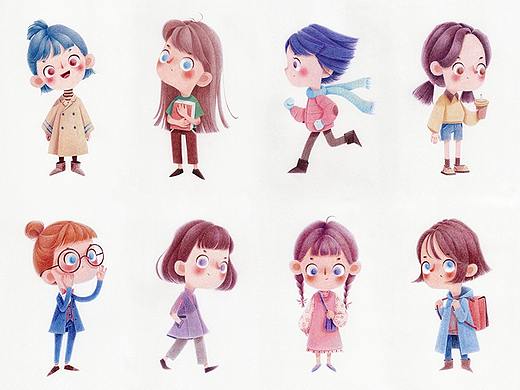 彩铅手绘女孩