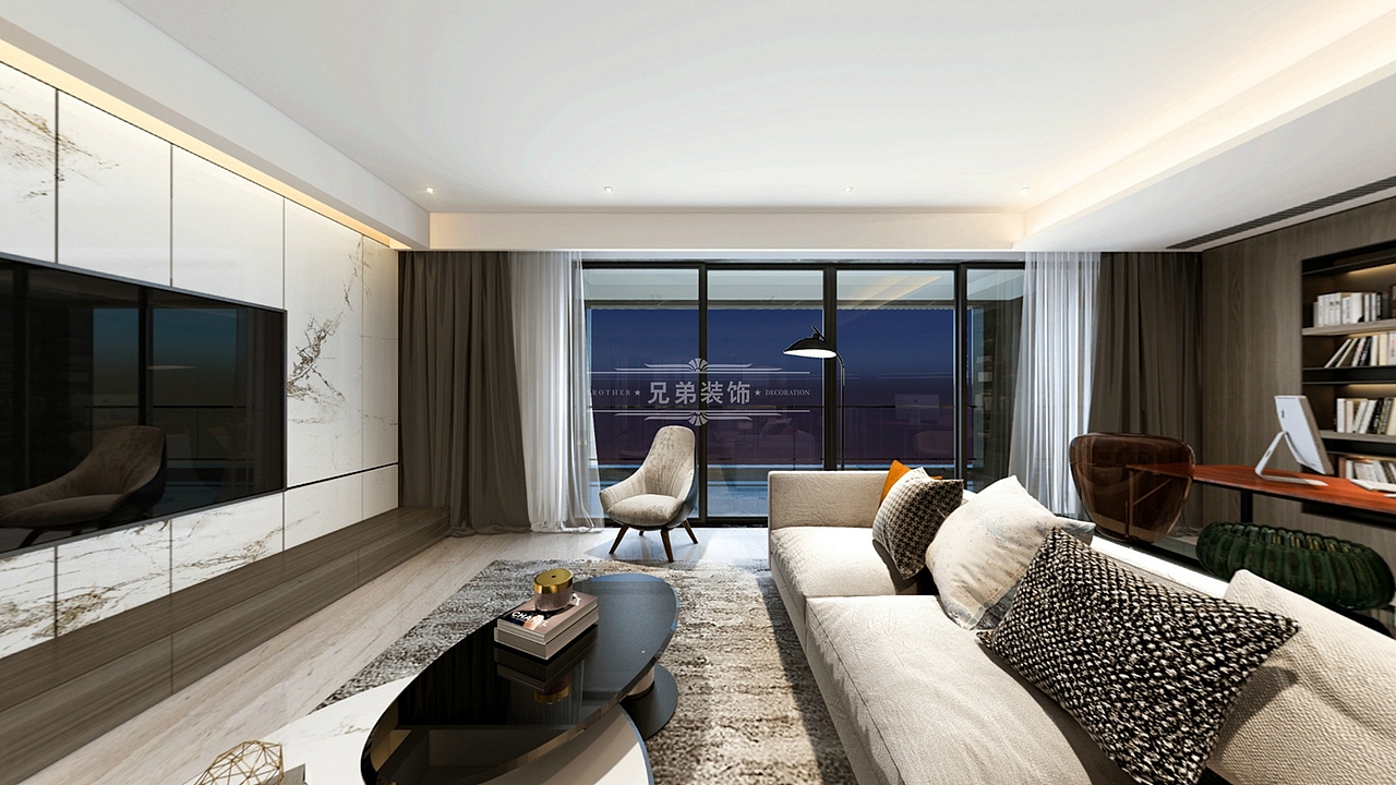 重庆龙湖九里晴川峰景装修设计方案效果,渝北兄弟装饰
