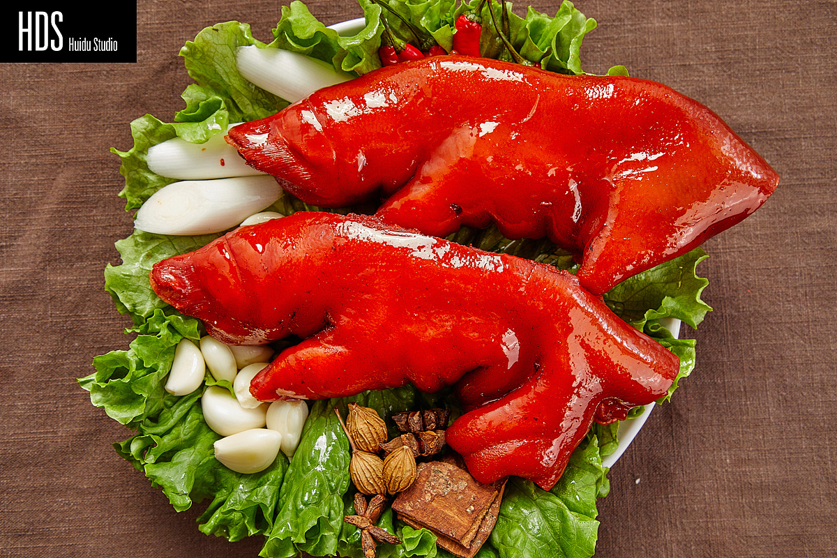 肉类食品酱猪蹄产品静物图片拍摄|摄影|产品摄影|hds灰度电商 - 原创