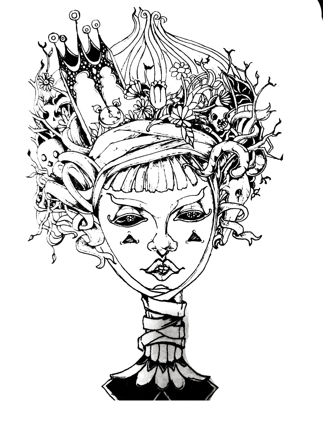 黑白手绘画稿|插画|创作习作|grace姿 - 临摹作品 - 站酷 (zcool)