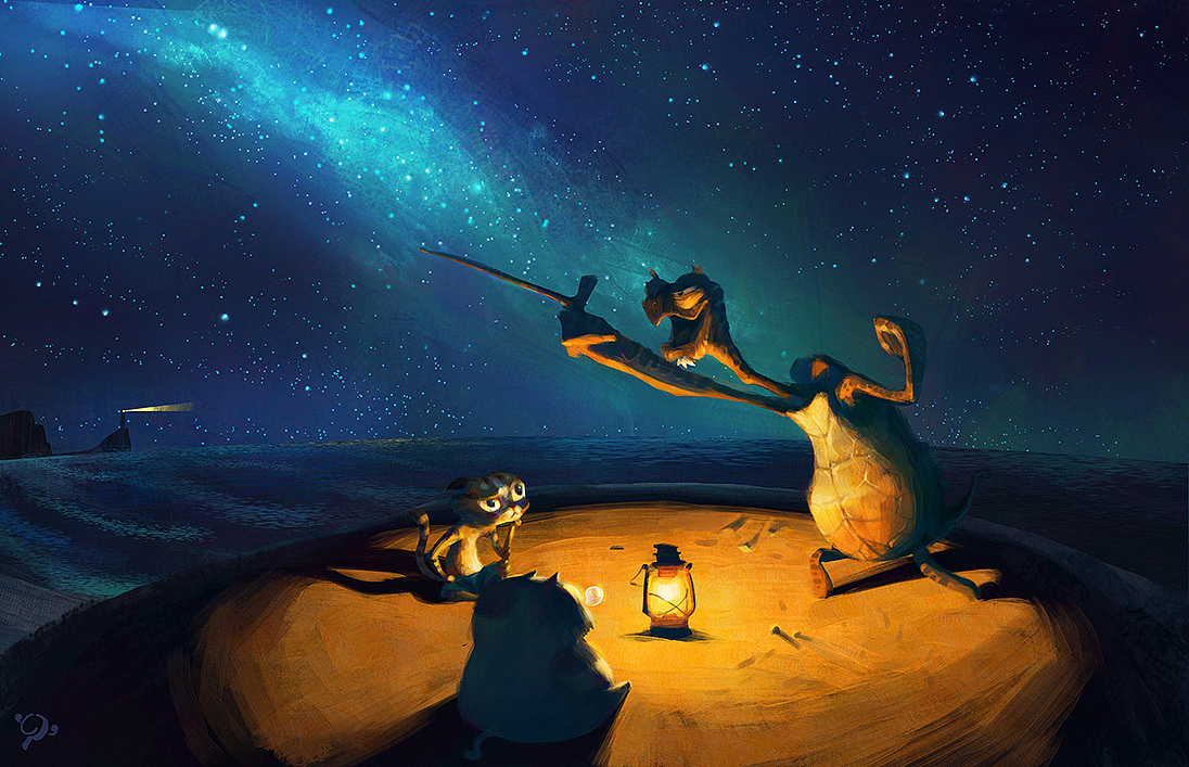 老罗又在讲自己的历险,但猫小宝有点怀疑这故事的真实性