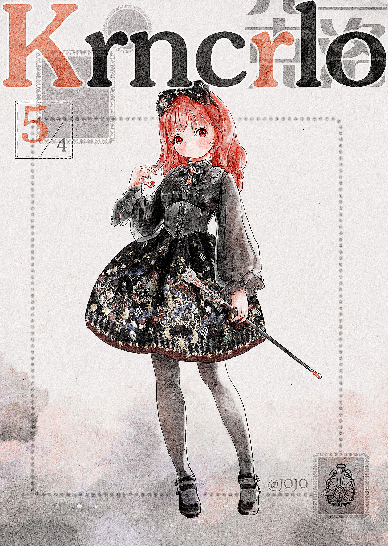 ipad水彩—-“lolita洛丽塔”立绘、伞柄图、成品（图ZMjg2OTM5NzQw） - 商业插画 - 站酷设计师JOJO严琼原创素材 - 站酷ZCOOL