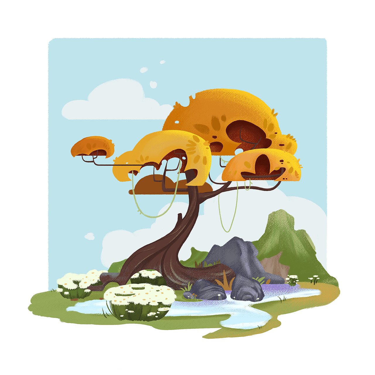 鱼雨桐插画临摹（图ZMjQ5MDM4NDM2） - 艺术插画 - 站酷设计师冻冻柿子_原创素材 - 站酷ZCOOL