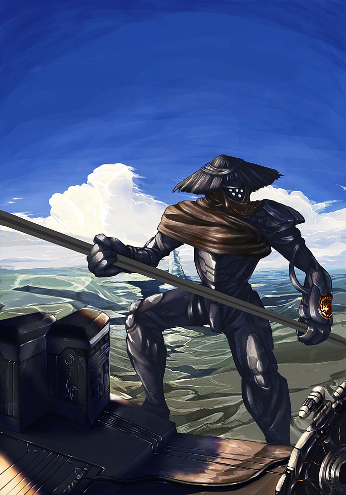 把人物和前面的场景取消隐藏再调整大概色调把他弄得相符