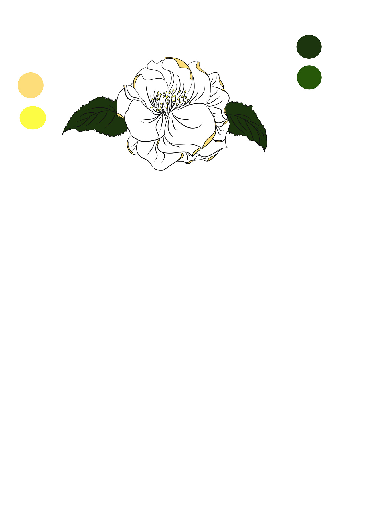 山茶花纹元素设计