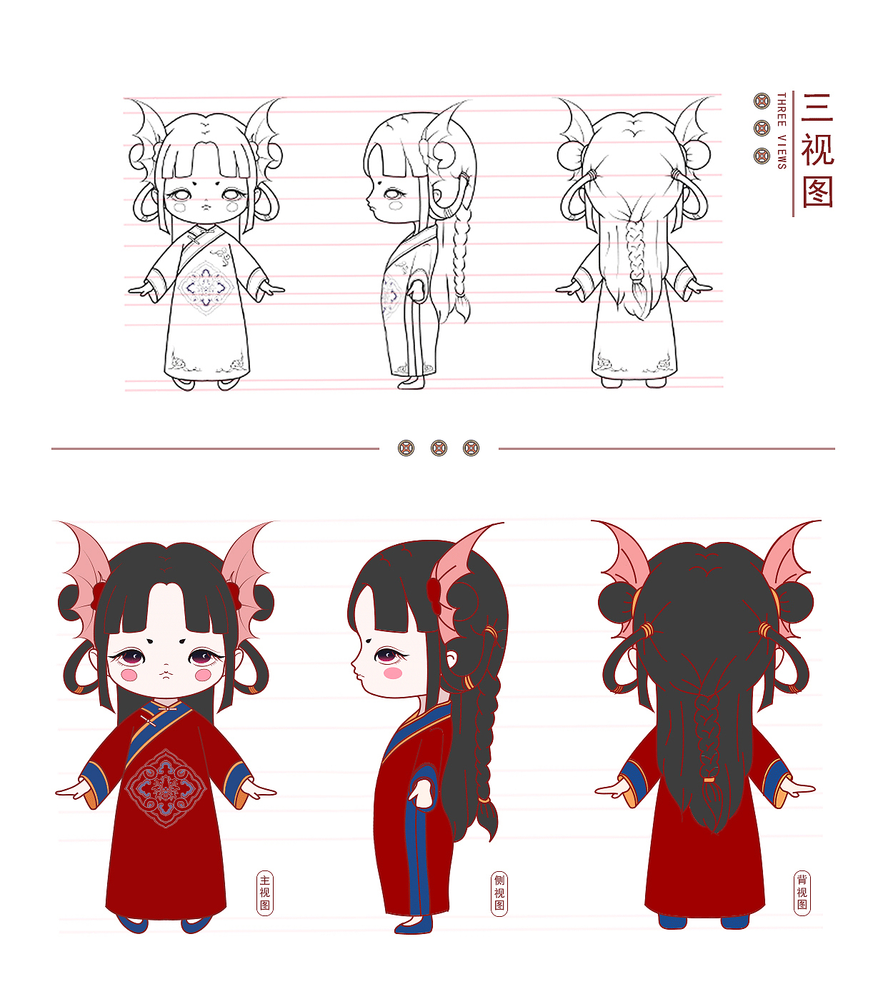 原创IP|王府古风吉祥物IP蝠蜻蜓| IP设计(可授权)