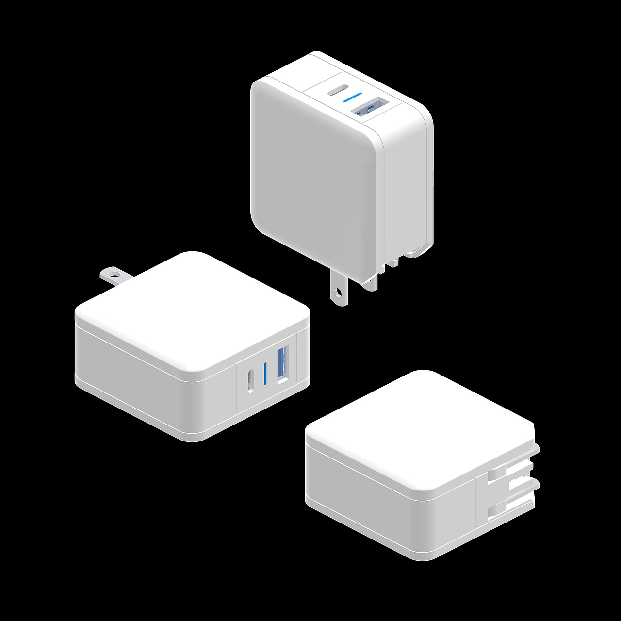 氮化鎵（GAN）PD 60W 墻充 A+C / C（圖ZMjExMDIwODUy） - 產(chǎn)品 - 站酷設(shè)計師MickYuzhigang原創(chuàng)素材 - 站酷ZCOOL