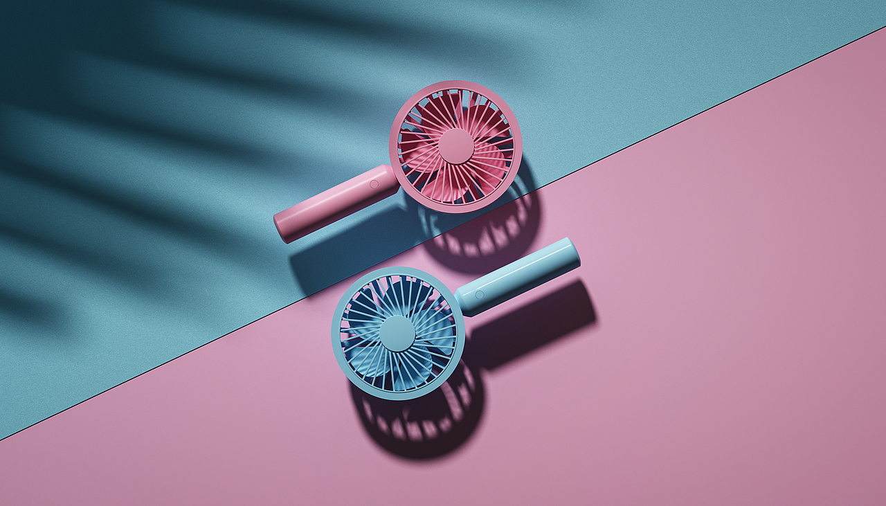 产品建模渲染-小风扇