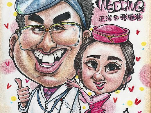 職業(yè)碰撞（個(gè)人主頁-ZMTgwMjYwNDQ=） - 單幅漫畫 - 站酷設(shè)計(jì)師曾戀寒爆笑似顏繪原創(chuàng)素材 - 站酷ZCOOL