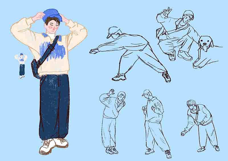 人物速寫18（圖ZMjkzMjU1NDQ0） - 創(chuàng)作習作 - 站酷設計師木目Qing原創(chuàng)素材 - 站酷ZCOOL