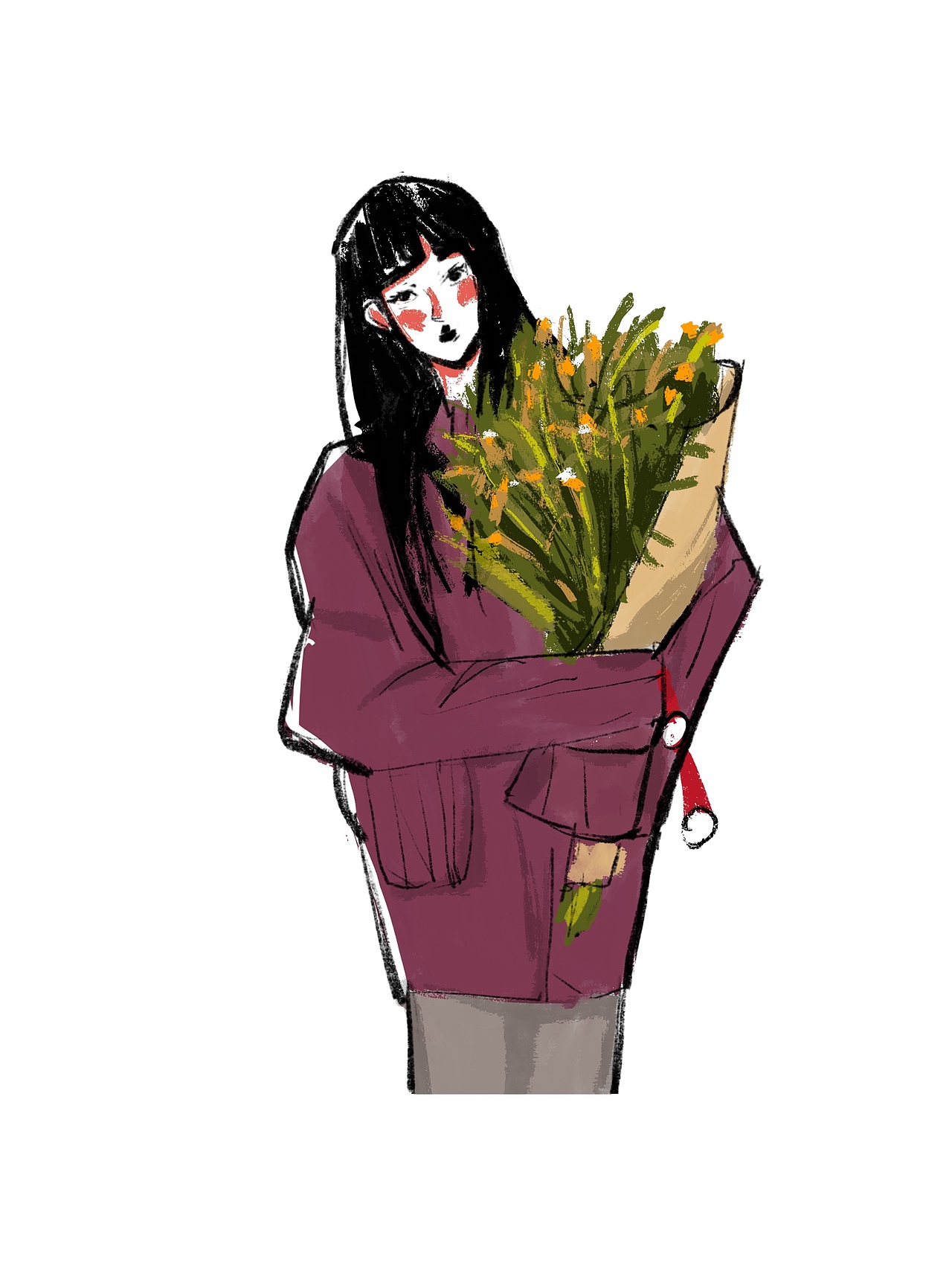 卡通人物（图ZMzAzNDczMTM2） - 艺术插画 - 站酷设计师画画的七圆儿原创素材 - 站酷ZCOOL