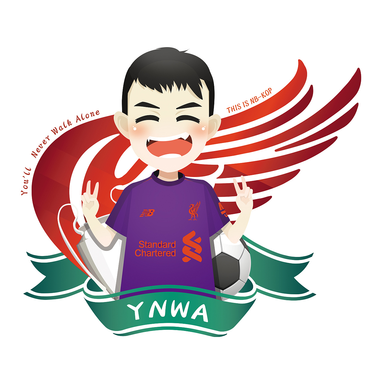 利物浦主题卡通形象设计