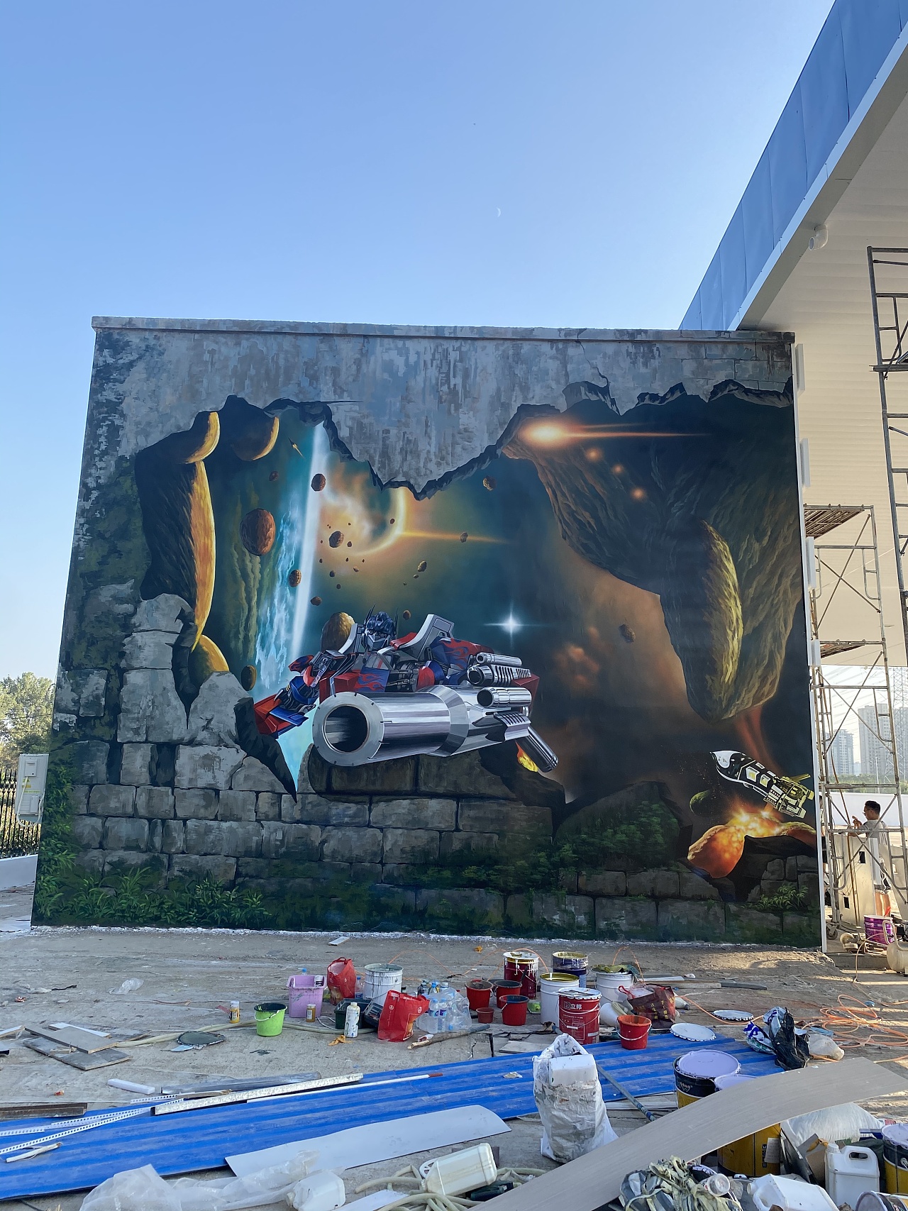 中石油加油站3d彩绘|纯艺术|绘画|郑州领航者彩绘 - 原创作品 - 站酷