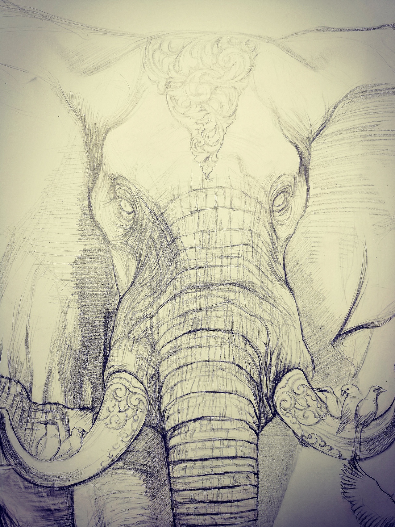 皮雕画《锦途》