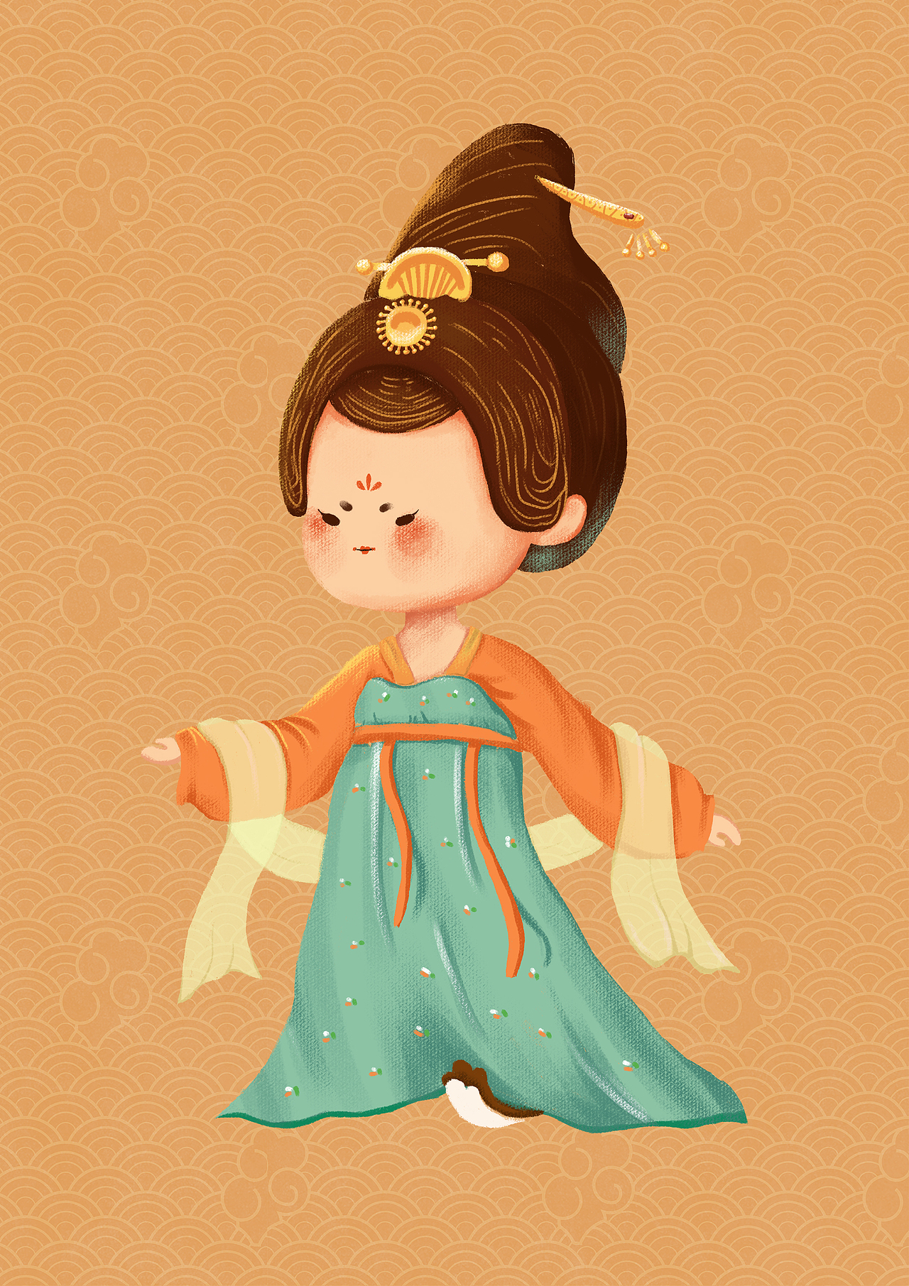 唐朝仕女手绘（图ZMjQ4NzgwNjg4） - 创作习作 - 站酷设计师万相归孤原创素材 - 站酷ZCOOL