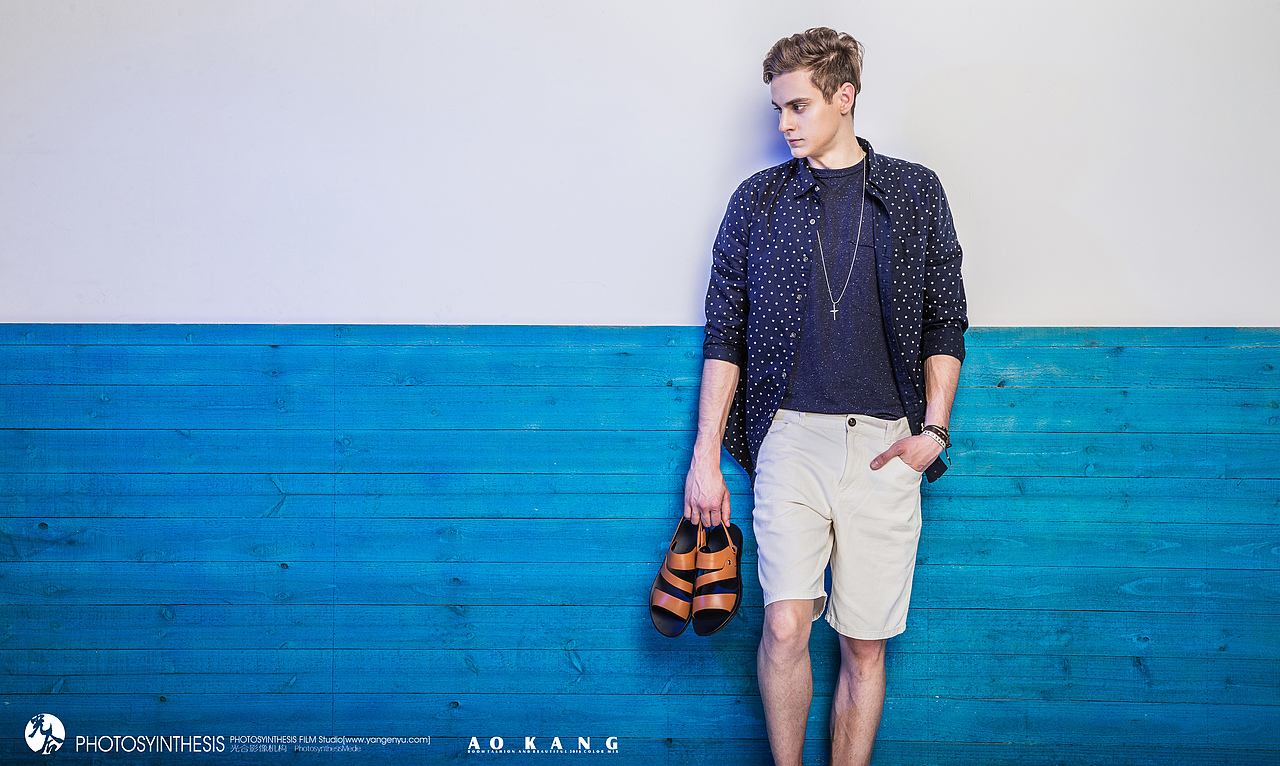 奥康夏款模特拍摄