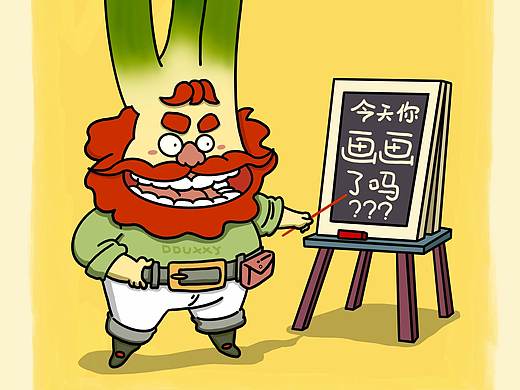 葱老师上课啦丨原创插画