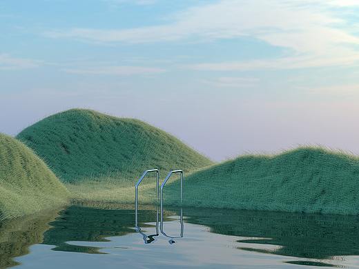  泳池 |  C4D场景渲染作品