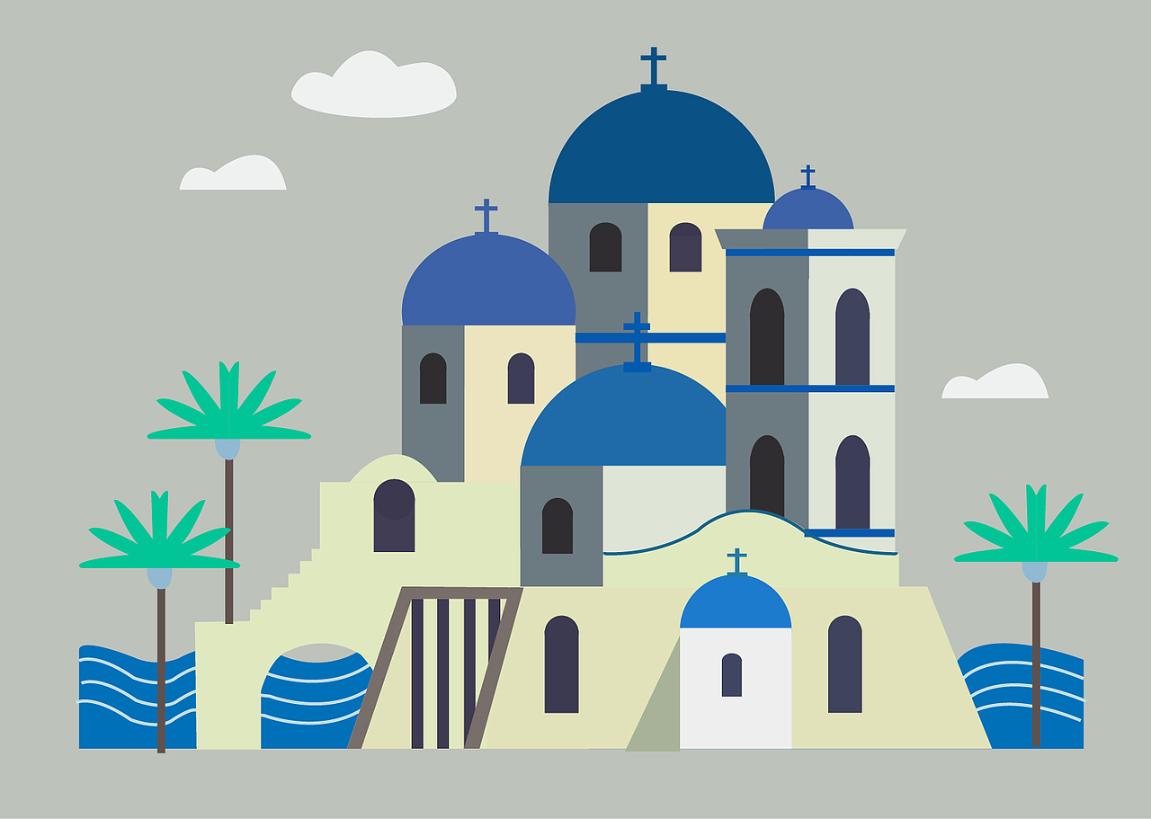 圣托里尼的房子【临摹】