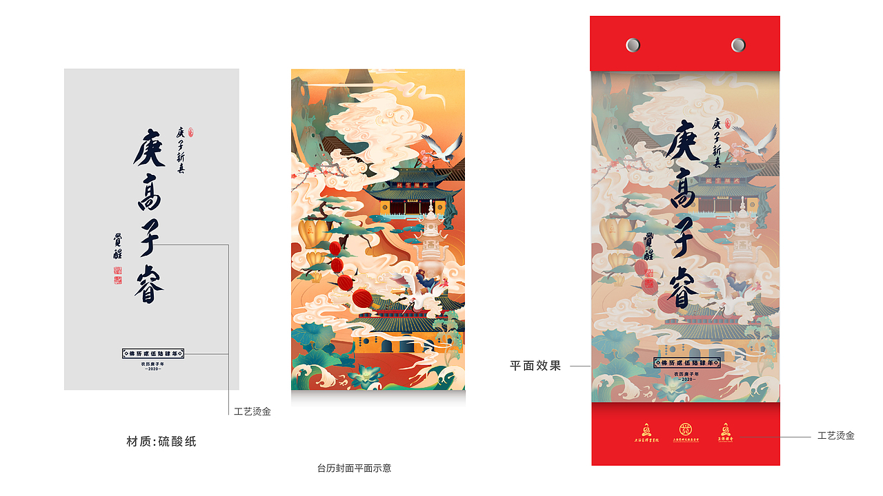 玉佛禅寺睿子庚高——2020年新年周边设计
