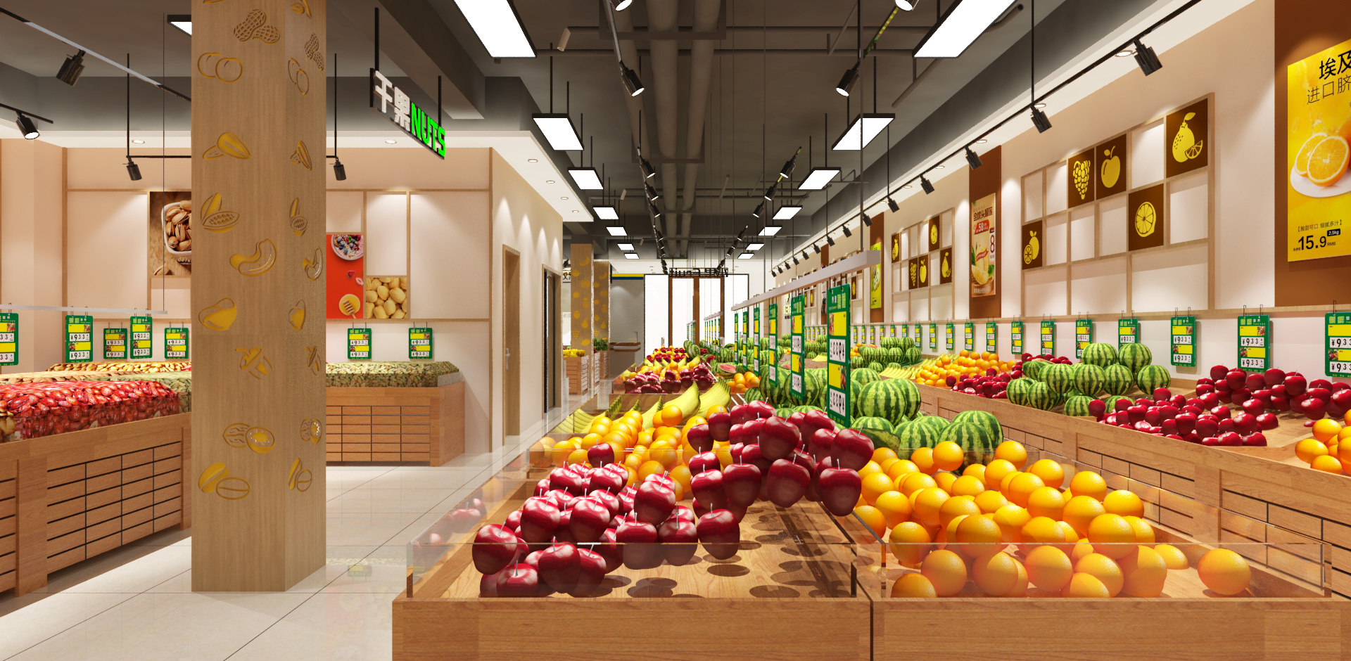 2018时尚蔬菜超市图片-房天下装修效果图