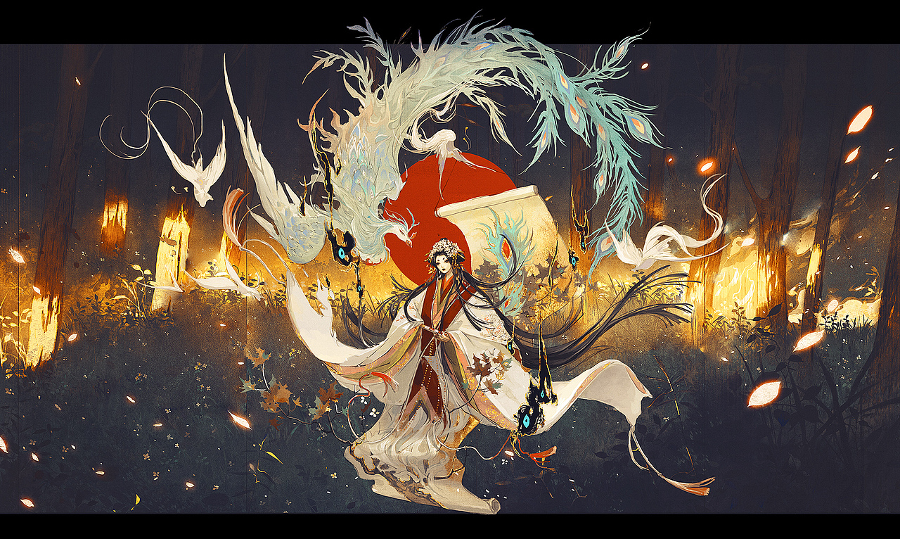 四时鸣玉（图ZMTg2MTYzMzcy） - 商业插画 - 站酷设计师离城城城原创素材 - 站酷ZCOOL