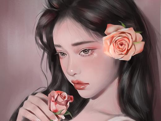 厚涂写生照片