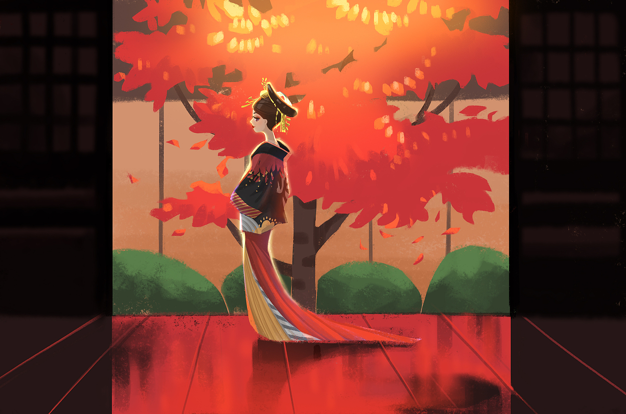 恶女花魁|插画|创作习作|泥泥neal_原创作品-站酷zcool