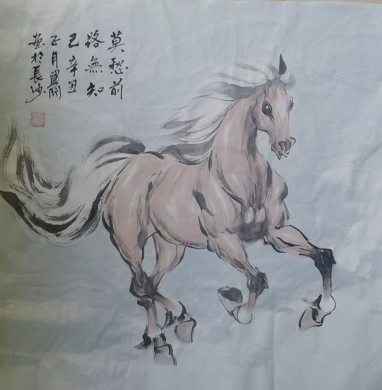 刘建国画马新作