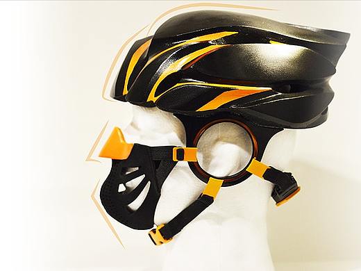 城市骑行套装 - 为亚洲女性设计的骑行头盔和口罩