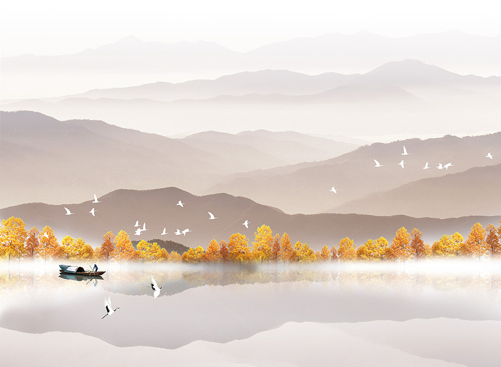 2022新山水（图ZMjc2NTU1MDEy） - 生活用品 - 站酷设计师新中式纱画图库原创素材 - 站酷ZCOOL