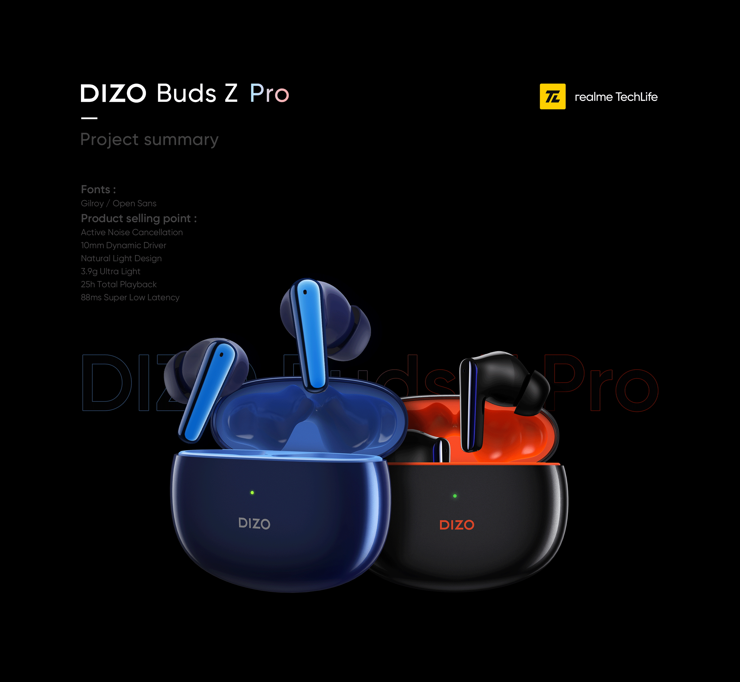 DIZO Buds Z Pro 国际产品站设计