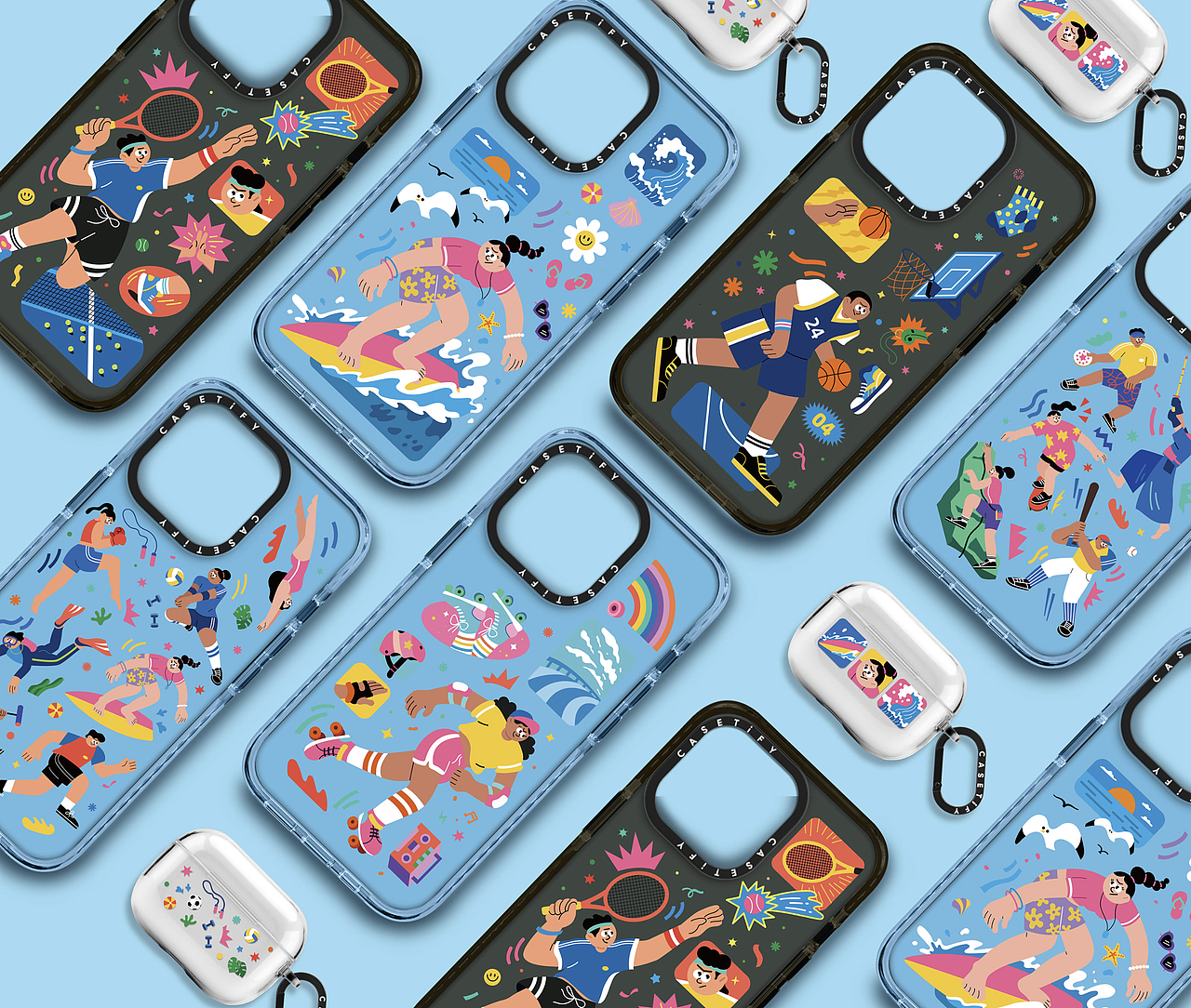 合作CASETIFY｜运动系列（图ZMzEzNTk5OTky） - 新锐潮流插画 - 站酷设计师骨钙钙原创素材 - 站酷ZCOOL