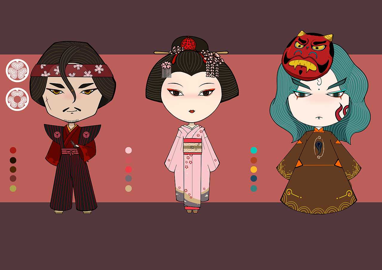 《樱花将军》（图ZMTIzNDQxNjI4） - 艺术插画 - 站酷设计师木土小牡丹原创素材 - 站酷ZCOOL