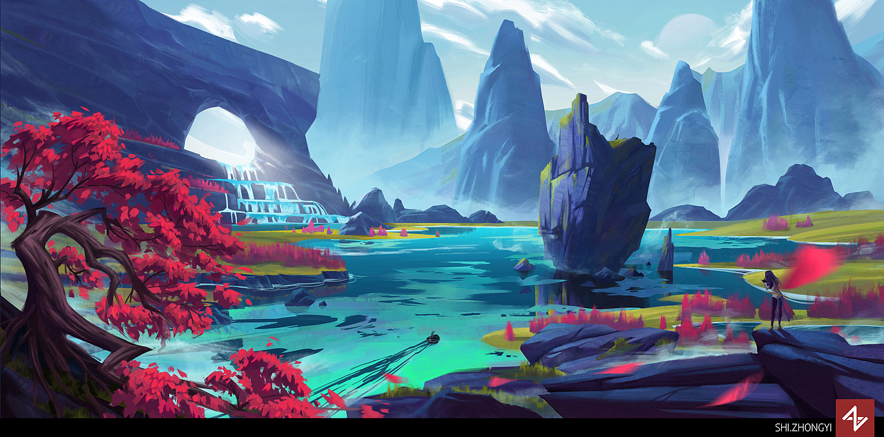 场景小练习（图ZMTQ1NTIwMzIw） - 游戏原画 - 站酷设计师S_ZY原创素材 - 站酷ZCOOL